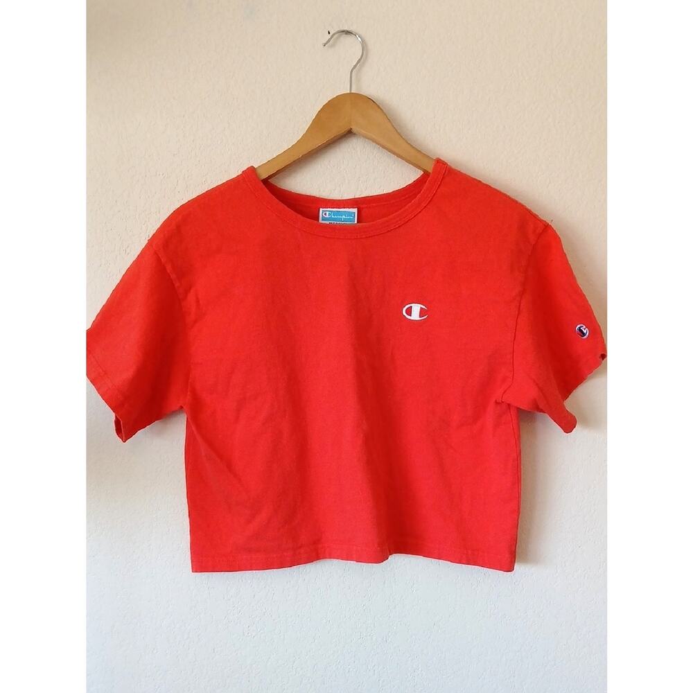 Champion Heritage Women's Cropped Tee Embroidered Emblem